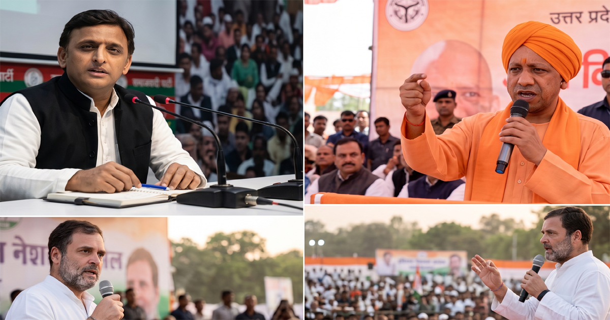 akhilesh-yadav-yogi-adityanath-rahul-gandhi-dainik-bharatvarsh