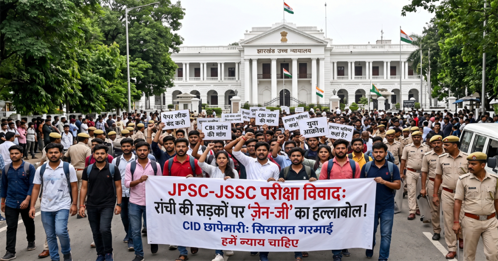 jharkhand jpsc-jssc paper leak protest