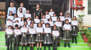 राजेंद्र विद्यालय राखी निर्माण प्रतियोगिता सम्मान