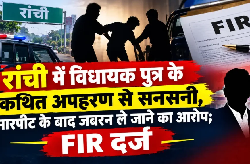 रांची में विधायक पुत्र के कथित अपहरण से हड़कंप