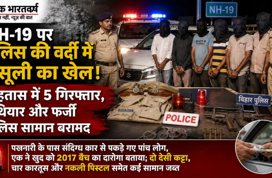 रोहतास NH-19 पर फर्जी पुलिसकर्मी गिरफ्तार