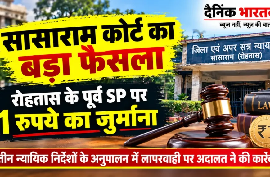 रोहतास के पूर्व SP पर 1 रुपये का जुर्माना