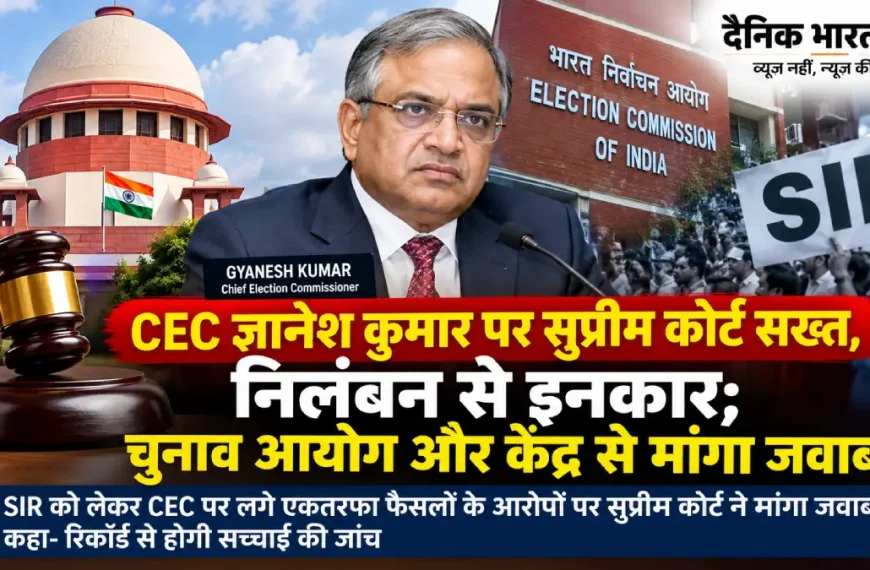 सुप्रीम कोर्ट में CEC ज्ञानेश कुमार और चुनाव आयोग से जुड़े मामले की सुनवाई