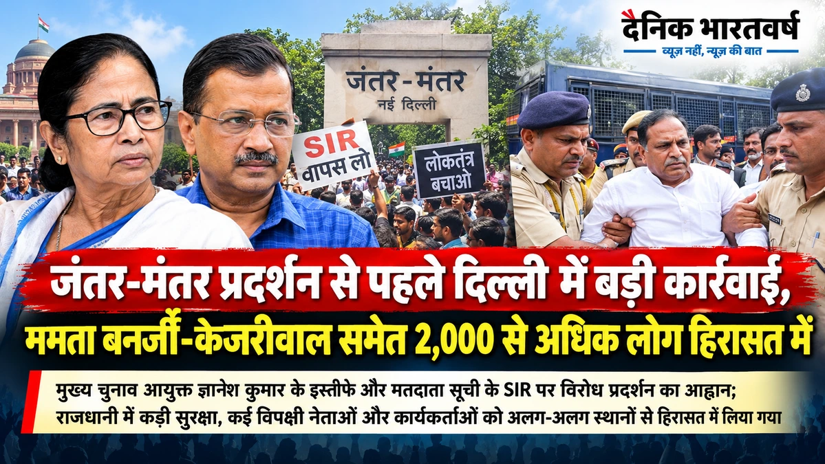 दिल्ली के जंतर-मंतर पर प्रदर्शन से पहले पुलिस की बैरिकेडिंग और सुरक्षा व्यवस्था